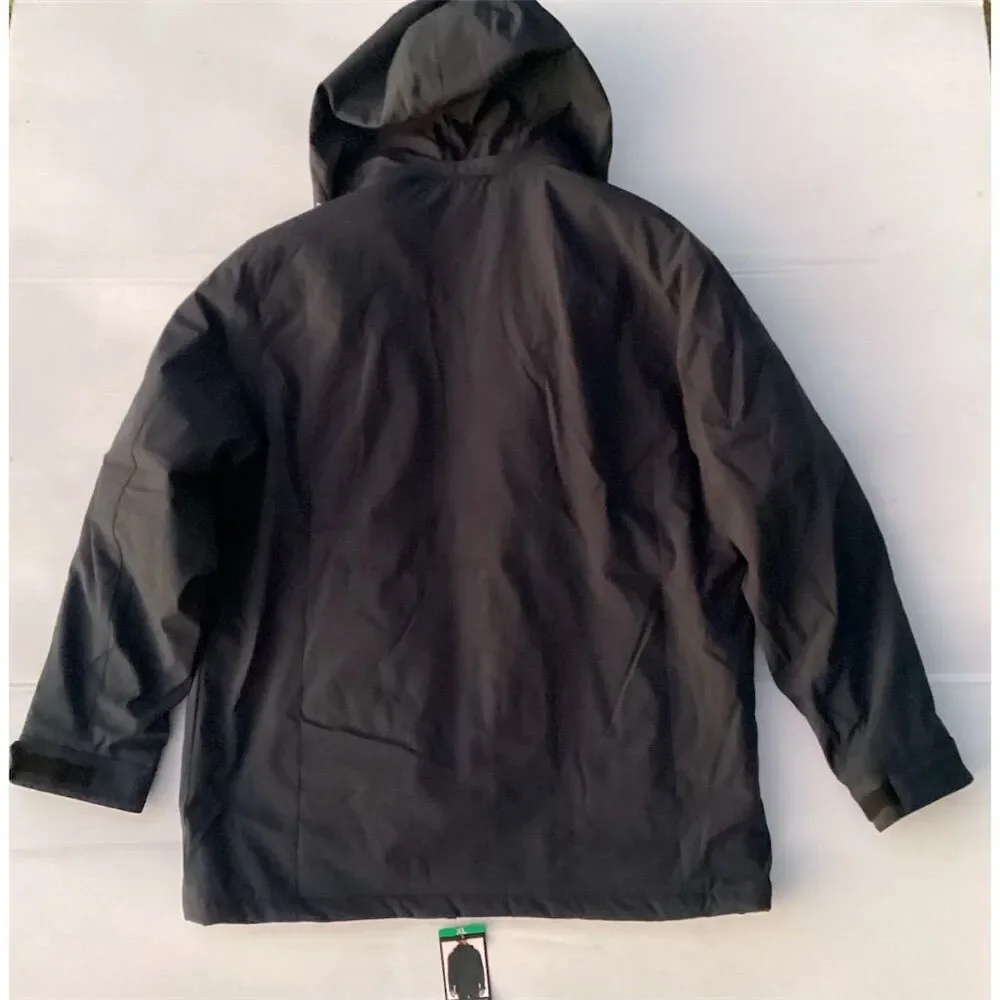 Weatherproof Men's Hooded Windbreaker Jacket Black XL Winter Casual‎